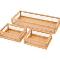 Merk Woonaccessoires^Bamboe Opbergbakjes