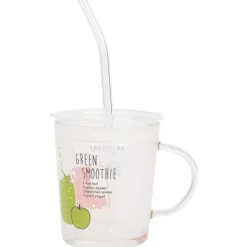 Merk Servies^Drinkglas Met Deksel En Rietje