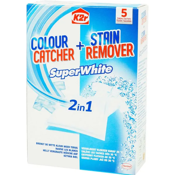 K2r Afwas- & Wasmiddelen^Wasmachinedoekjes 2-In-1 Superwhite