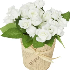 Merk Kunstplanten & -Bloemen^Kunstroosjes In Papieren Pot