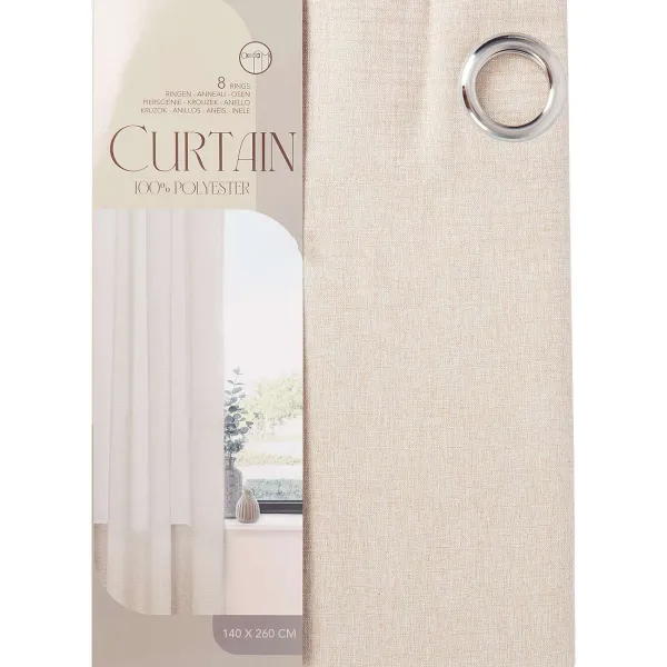 C&C Raamdecoratie^Linnenlook Gordijn