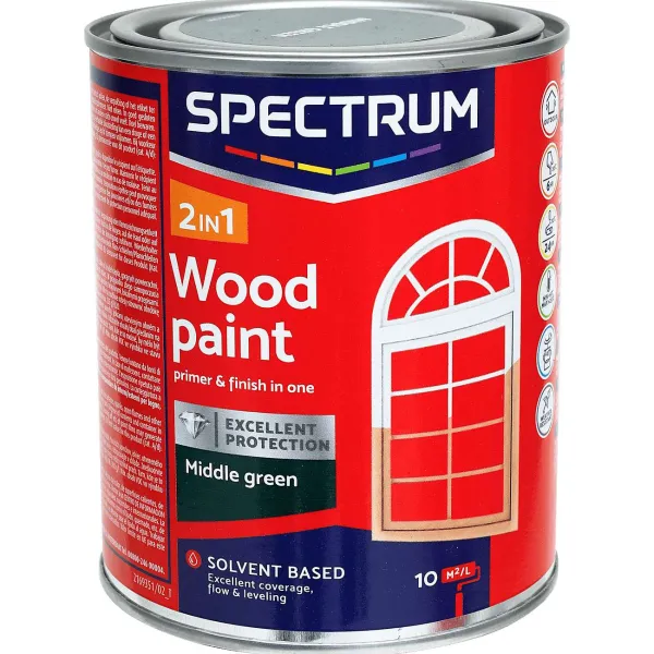 Spectrum Verf^2-In-1 Zijdeglans Houtlak Midden