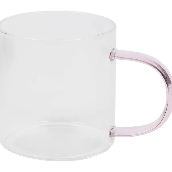 Merk Servies^Theeglas Met Gekleurd Oor