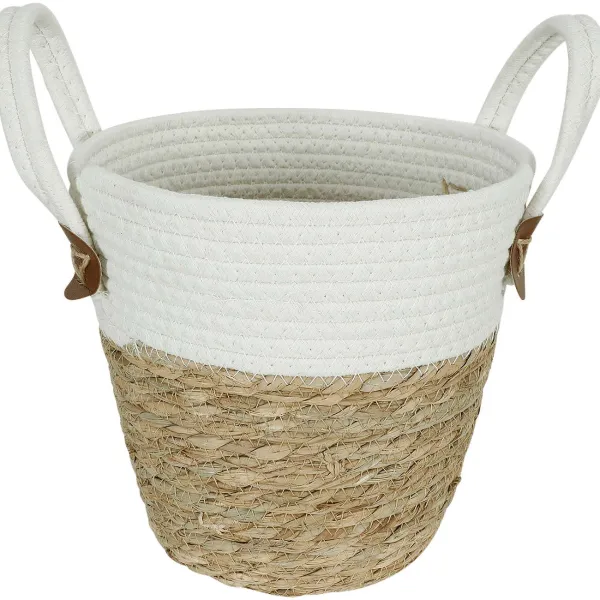 Merk Woonaccessoires^Zeegras Mand Met Hengsels